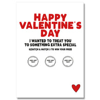 Personalised White Scratch Off Valentine's Day Card